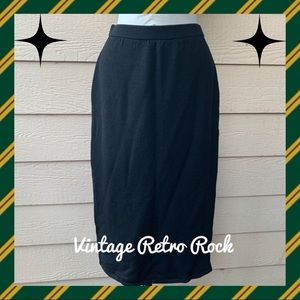 St John Basics Straight Pencil Skirt Black
